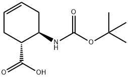 (1R,6R)-6-(tert-butoxycarbonylamino)cyclohex-3-enecarboxylic acid 구조식 이미지