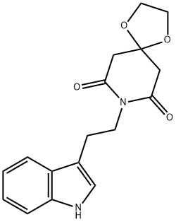 8-(2-(1H-Indol-3-yl)ethyl)-1,4-dioxa-8-azaspiro[4.5]decane-7,9-dione Structure