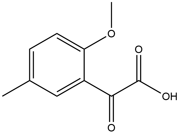 Benzeneacetic acid, 2-methoxy-5-methyl-α-oxo- Structure