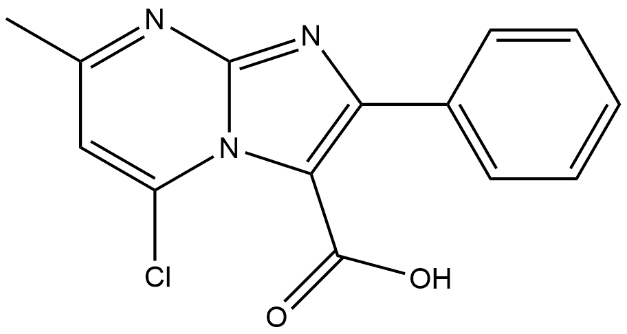 5-Chloro-7-methyl-2-phenylimidazo[1,2-a]pyrimidine-3-carboxylic acid Structure