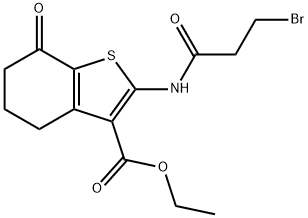 Ethyl 2-[(3-bromopropanoyl)amino]-7-oxo-4,5,6,7-tetrahydro-1-benzothiophene-3-carboxylate Structure