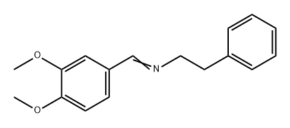 Benzeneethanamine, N-[(3,4-dimethoxyphenyl)methylene]- 구조식 이미지