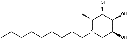 3,4,5-Piperidinetriol, 2-methyl-1-nonyl-, (2R,3S,4R,5S)- Structure