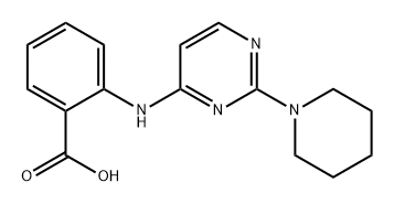 Benzoic acid, 2-[[2-(1-piperidinyl)-4-pyrimidinyl]amino]- Structure