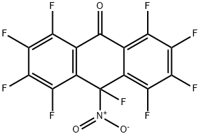 9(10H)-Anthracenone, 1,2,3,4,5,6,7,8,10-nonafluoro-10-nitro- 구조식 이미지