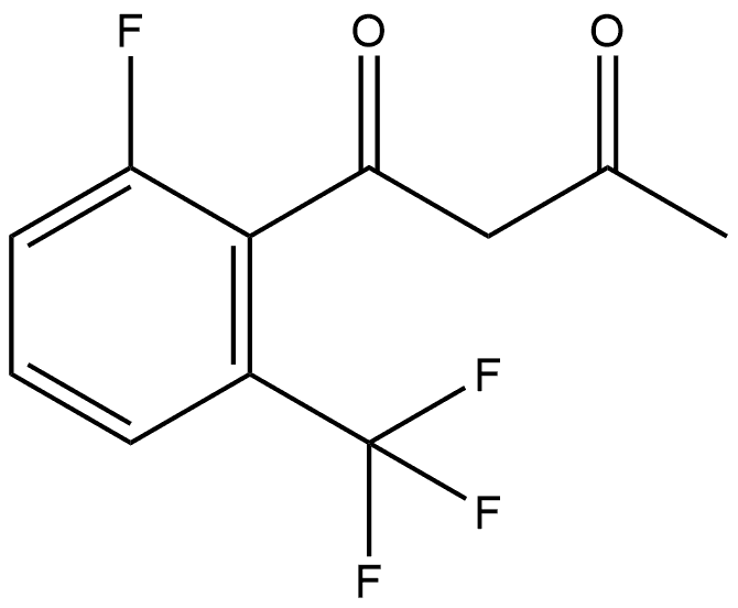 1,3-Butanedione, 1-[2-fluoro-6-(trifluoromethyl)phenyl]- Structure