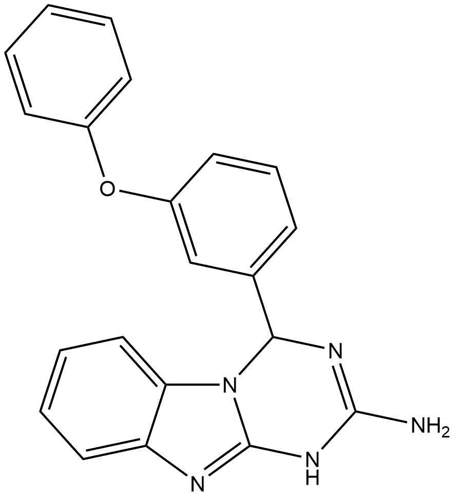 4-(3-phenoxyphenyl)-4,10-dihydro-[1,3,5]triazino[1,2-a]benzimidazol-2-amine Structure