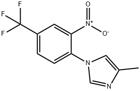 1H-Imidazole, 4-methyl-1-[2-nitro-4-(trifluoromethyl)phenyl]- Structure