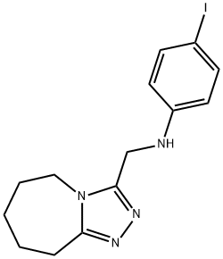 5H-1,2,4-Triazolo[4,3-a]azepine-3-methanamine, 6,7,8,9-tetrahydro-N-(4-iodophenyl)- Structure