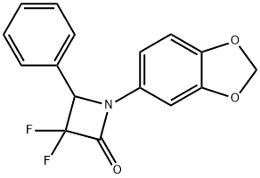 1-(1,3-dioxaindan-5-yl)-3,3-difluoro-4-phenylazetid in-2-one Structure