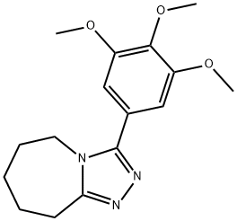 5H-1,2,4-Triazolo[4,3-a]azepine, 6,7,8,9-tetrahydro-3-(3,4,5-trimethoxyphenyl)- Structure