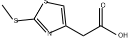 4-Thiazoleacetic acid, 2-(methylthio)- Structure