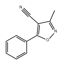 4-Isoxazolecarbonitrile, 3-methyl-5-phenyl- Structure