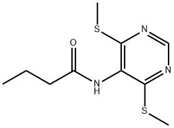 Butanamide, N-[4,6-bis(methylthio)-5-pyrimidinyl]- Structure