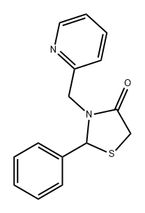 4-Thiazolidinone, 2-phenyl-3-(2-pyridinylmethyl)- 구조식 이미지