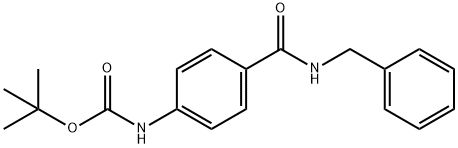 Carbamic acid, N-[4-[[(phenylmethyl)amino]carbonyl]phenyl]-, 1,1-dimethylethyl ester Structure