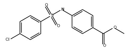 Benzoic acid, 4-[[(4-chlorophenyl)sulfonyl]amino]-, methyl ester 구조식 이미지