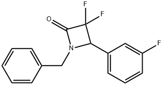 1-benzyl-3,3-difluoro-4-(3-fluorophenyl)azetidin-2-one Structure