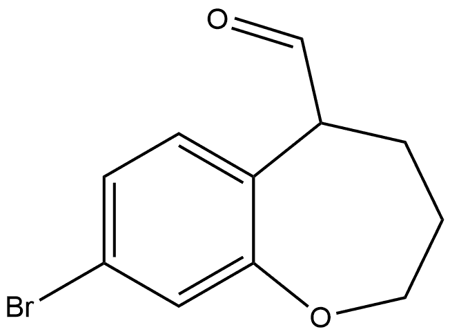 8-bromo-2,3,4,5-tetrahydro-1-benzoxepine-5-carbaldehyde Structure