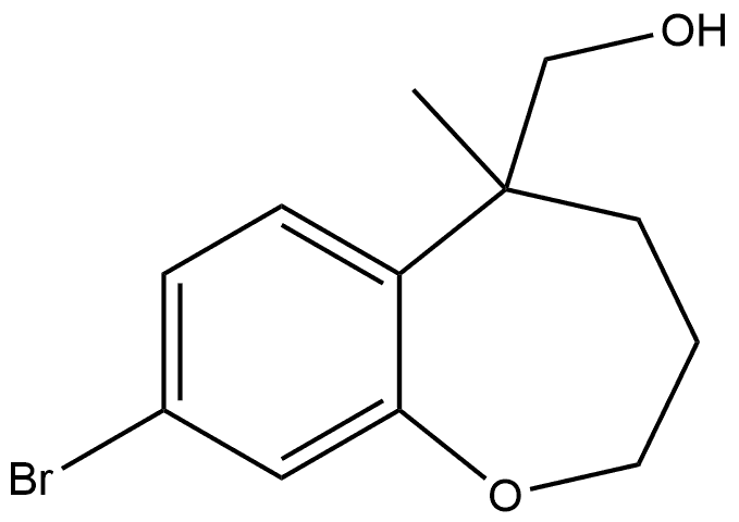 (8-bromo-5-methyl-3,4-dihydro-2H-1-benzoxepin-5-yl)methanol Structure