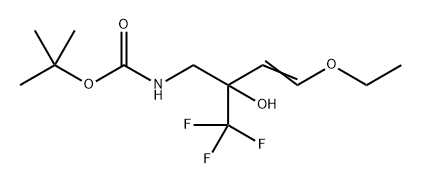 Tert-butyl (4-ethoxy-2-hydroxy-2-(trifluoromethyl)but-3-en-1-yl)carbamate Structure