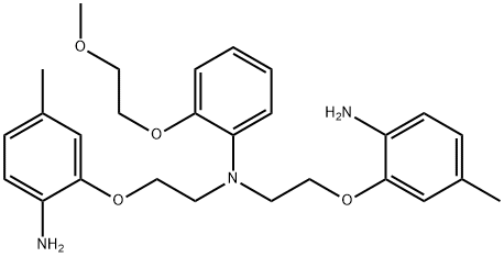 Benzenamine, N,N-bis[2-(2-amino-5-methylphenoxy)ethyl]-2-(2-methoxyethoxy)- Structure