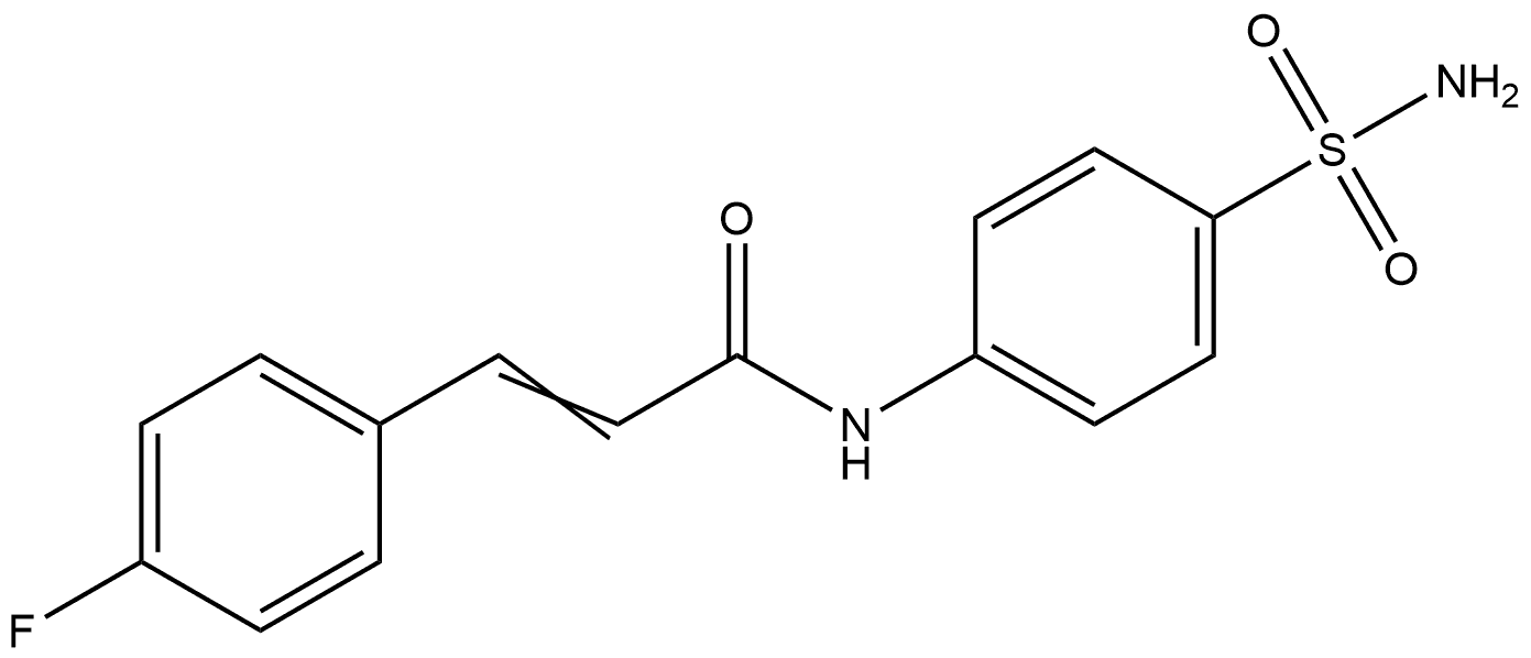 3-(4-Fluoro-phenyl)-N-(4-sulfamoyl-phenyl)-acrylamide 구조식 이미지