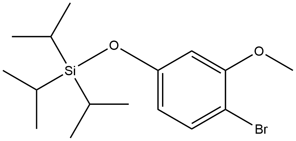 1-Bromo-2-methoxy-4-[[tris(1-methylethyl)silyl]oxy]benzene Structure