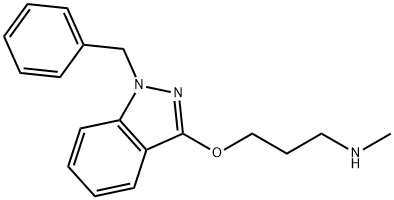 1-Propanamine, N-methyl-3-[[1-(phenylmethyl)-1H-indazol-3-yl]oxy]- 구조식 이미지