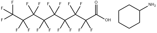 Nonanoic acid, heptadecafluoro-, compd. with cyclohexanamine (1:1) Structure