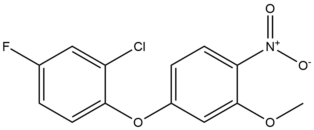 2-chloro-4-fluoro-1-(3-methoxy-4-nitrophenoxy)benzene Structure