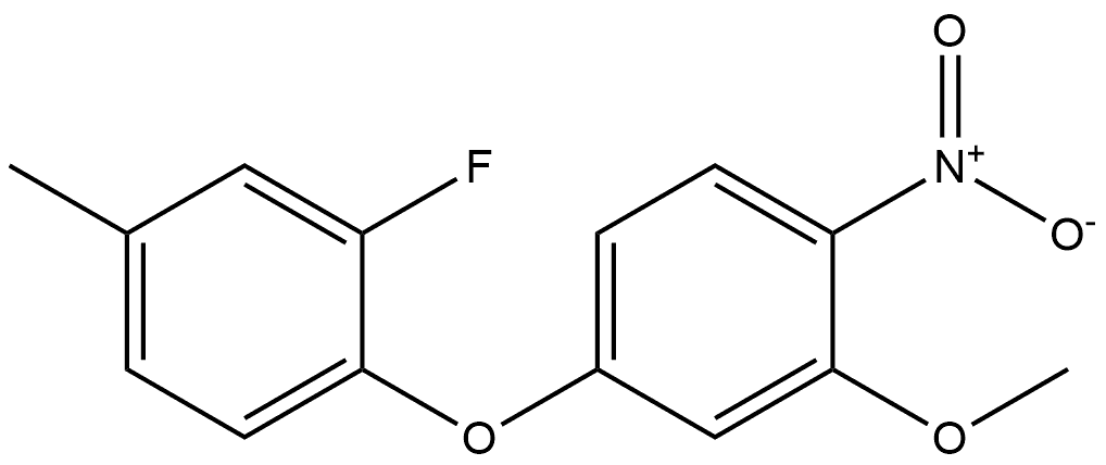 2-fluoro-1-(3-methoxy-4-nitrophenoxy)-4-methylbenzene Structure