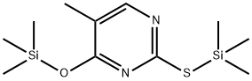 Pyrimidine, 5-methyl-4-[(trimethylsilyl)oxy]-2-[(trimethylsilyl)thio]- 구조식 이미지