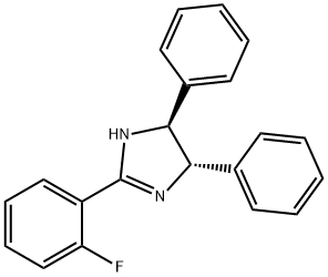 1H-Imidazole, 2-(2-fluorophenyl)-4,5-dihydro-4,5-diphenyl-, (4S,5S)- Structure