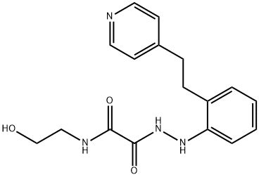 Acetic acid, 2-[(2-hydroxyethyl)amino]-2-oxo-, 2-[2-[2-(4-pyridinyl)ethyl]phenyl]hydrazide Structure