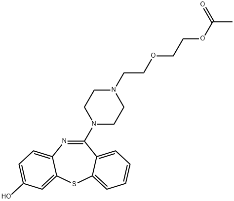 7-Hydroxy Quetiapine Acetate 구조식 이미지