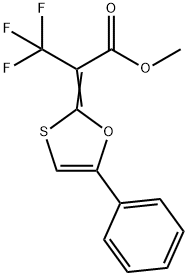 methyl 3,3,3-trifluoro-2-(5-phenyl-1,3-oxathiol-2-ylidene)propanoate 구조식 이미지