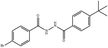 Benzoic acid, 4-bromo-, 2-[4-(1,1-dimethylethyl)benzoyl]hydrazide Structure