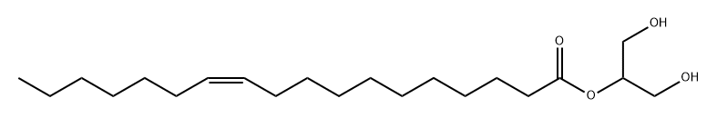 11-Octadecenoic acid, 2-hydroxy-1-(hydroxymethyl)ethyl ester, (11Z)- Structure