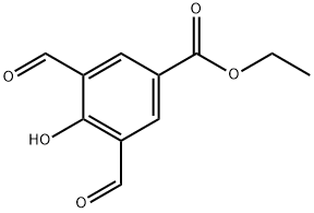 Benzoic acid, 3,5-diformyl-4-hydroxy-, ethyl ester Structure