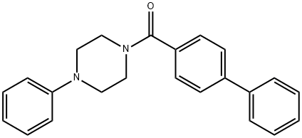 Methanone, [1,1'-biphenyl]-4-yl(4-phenyl-1-piperazinyl)- 구조식 이미지