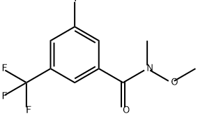 Benzamide, 3-fluoro-N-methoxy-N-methyl-5-(trifluoromethyl)- Structure