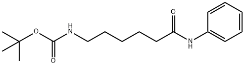 Carbamic acid, N-[6-oxo-6-(phenylamino)hexyl]-1,1-dimethyl ethyl ester Structure