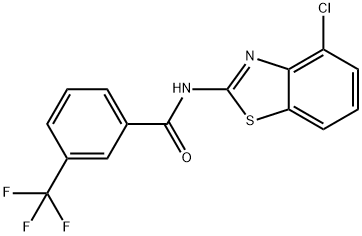 Benzamide, N-(4-chloro-2-benzothiazolyl)-3-(trifluoromethyl)- Structure