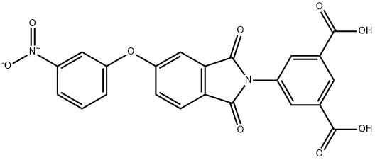 1,3-Benzenedicarboxylic acid, 5-[1,3-dihydro-5-(3-nitrophenoxy)-1,3-dioxo-2H-isoindol-2-yl]- Structure