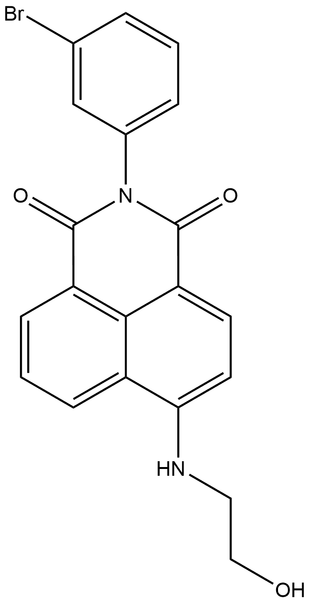 2-(3-Bromophenyl)-6-[(2-hydroxyethyl)amino]-1H-benz[de]isoquinoline-1,3(2H)-dione Structure