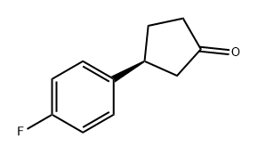 Cyclopentanone, 3-(4-fluorophenyl)-, (3S)- Structure