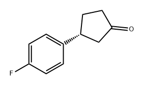 Cyclopentanone, 3-(4-fluorophenyl)-, (3R)- Structure