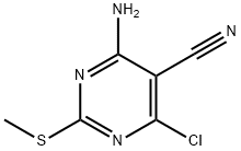 5-Pyrimidinecarbonitrile, 4-amino-6-chloro-2-(methylthio)- Structure