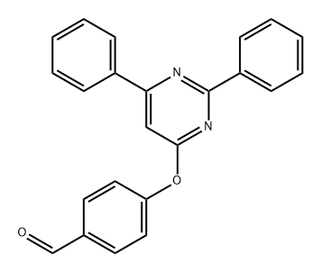 Benzaldehyde, 4-[(2,6-diphenyl-4-pyrimidinyl)oxy]- Structure